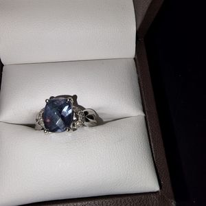 10k White Gold Mystic Topaz Ring